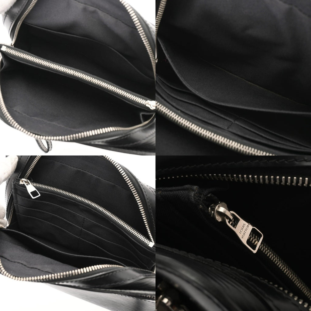 Louis Vuitton Noir Leather Briefcase (Pre-Owned)