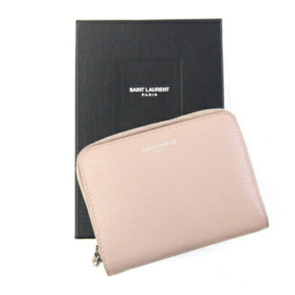 Saint Laurent Pink Beige Leather Wallet (Bi-Fold) (Pre-Owned)