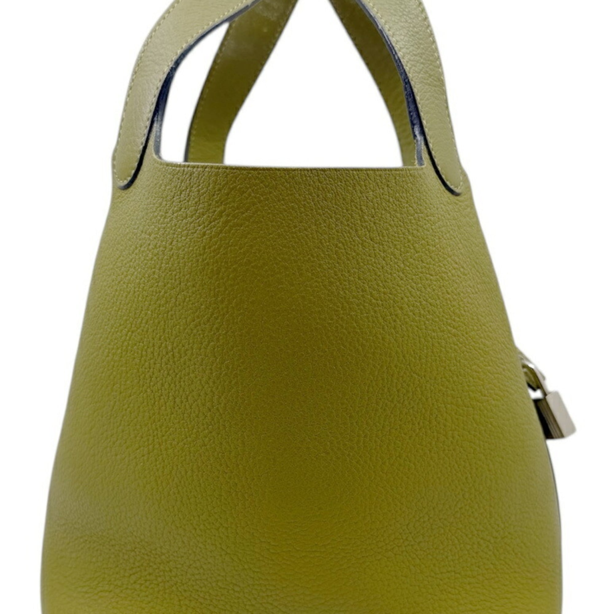 Hermes Anis Green Taurillon Clemence Leather Handbag (Pre-Owned)