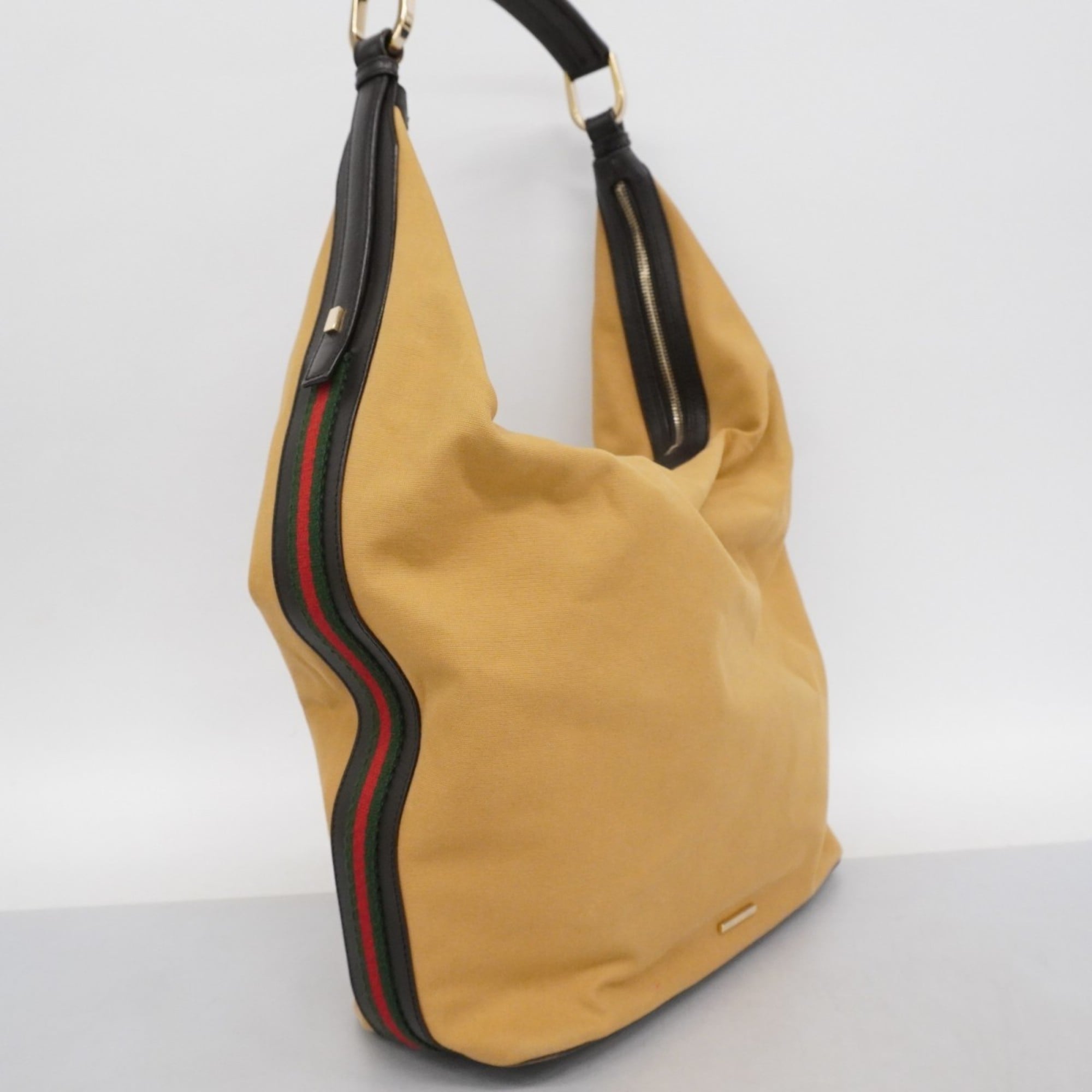 Gucci Beige Canvas Shoulder Bag (Pre-Owned)