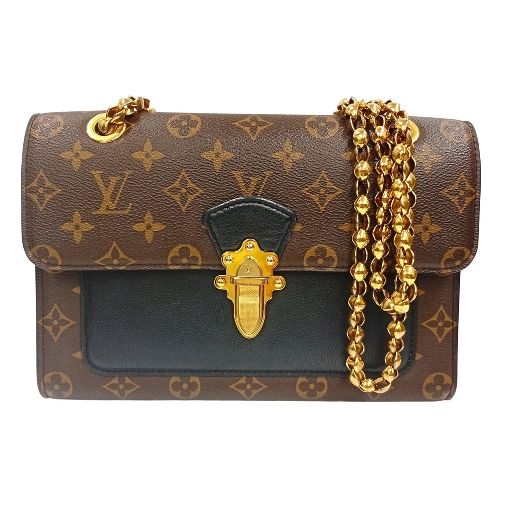 Louis Vuitton Monogram Black Brown Monogram Leather Shoulder Bag (Pre-Owned)