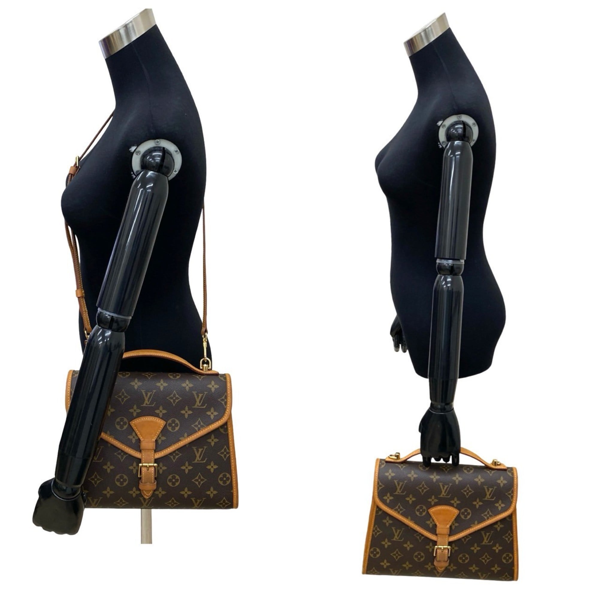 Louis Vuitton Brown Leather Pvc Handbag Shoulder Bag (Pre-Owned)