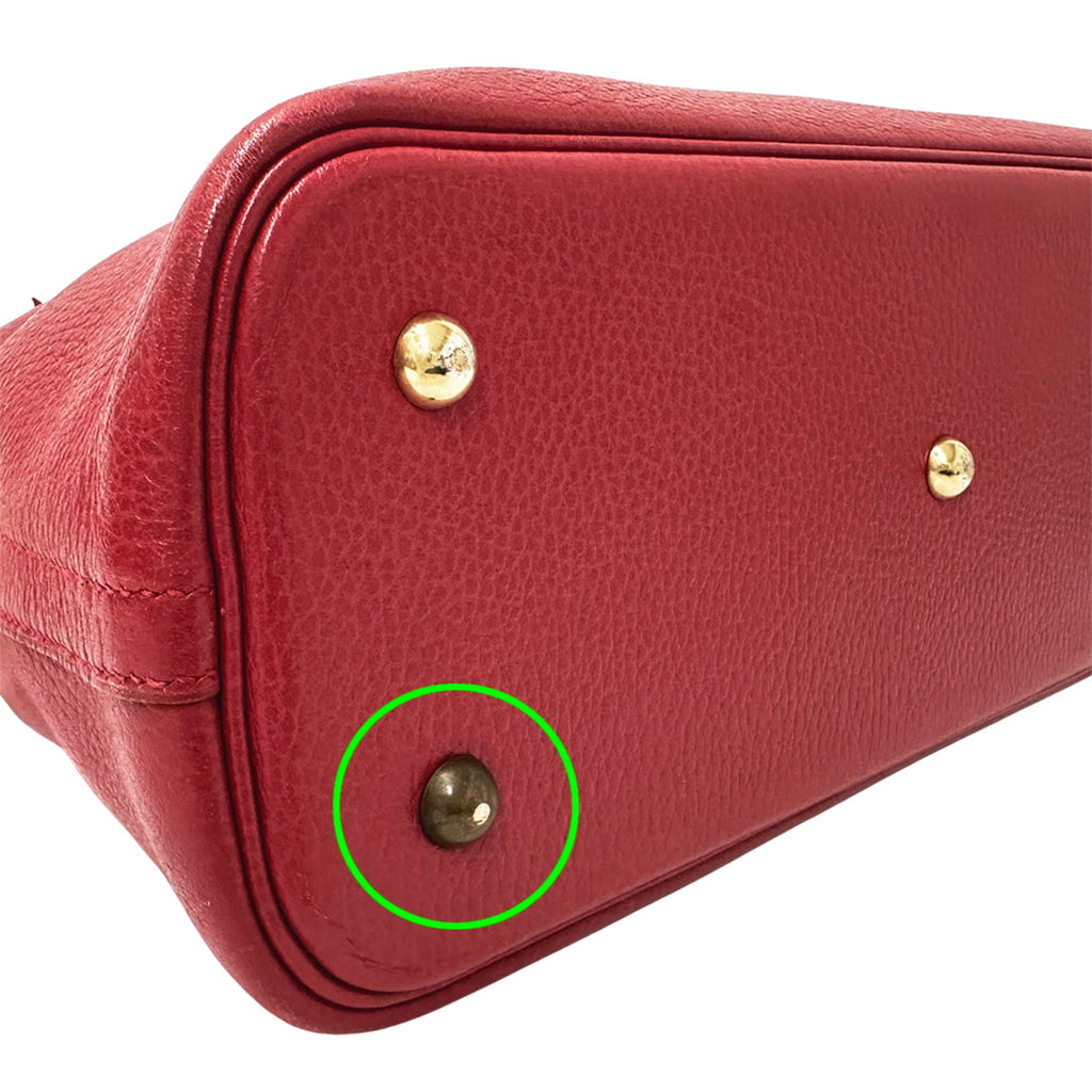 Hermes Red Color Ardennes Leather Handbag Shoulder Bag (Pre-Owned)