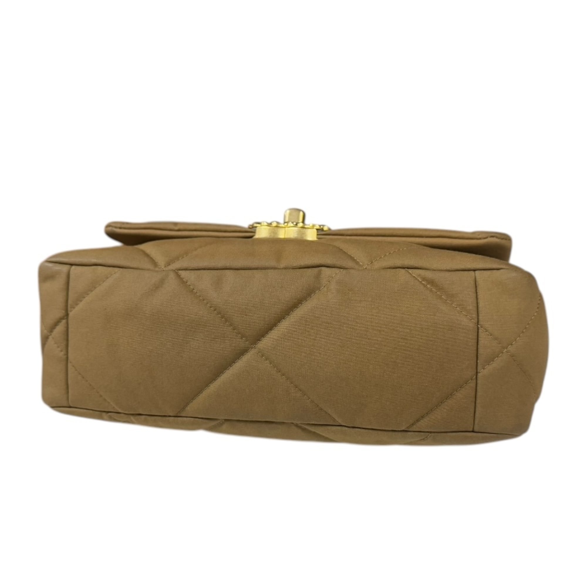 Chanel Brown Cotton Canvas Shoulder Bag (Pre-Owned)