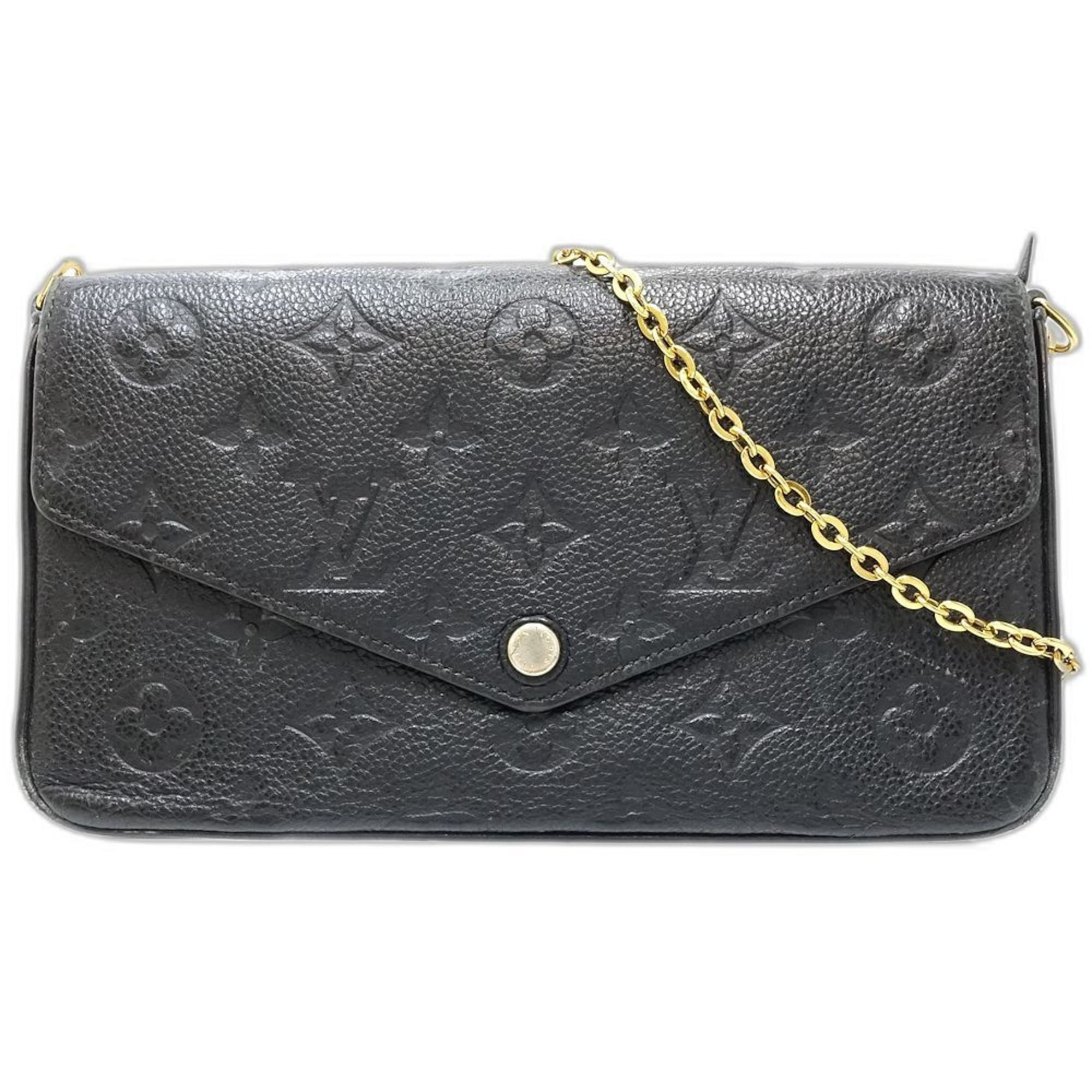 Louis Vuitton Noir Monogram Empreinte Chain/Shoulder Wallet (Pre-Owned)