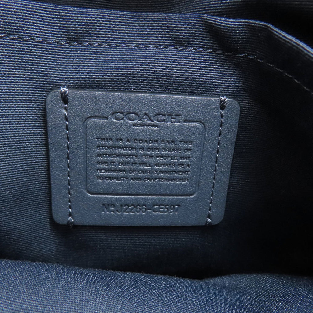 Coach Blue Leather Shoulder Bag (Pre-Owned)
