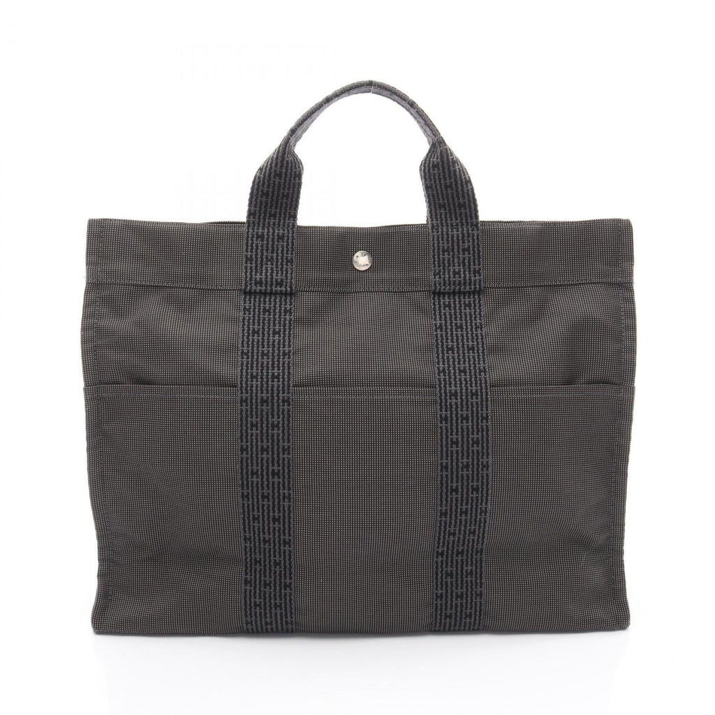 Hermes Gray Nylon Canvas Tote Bag (Pre-Owned)