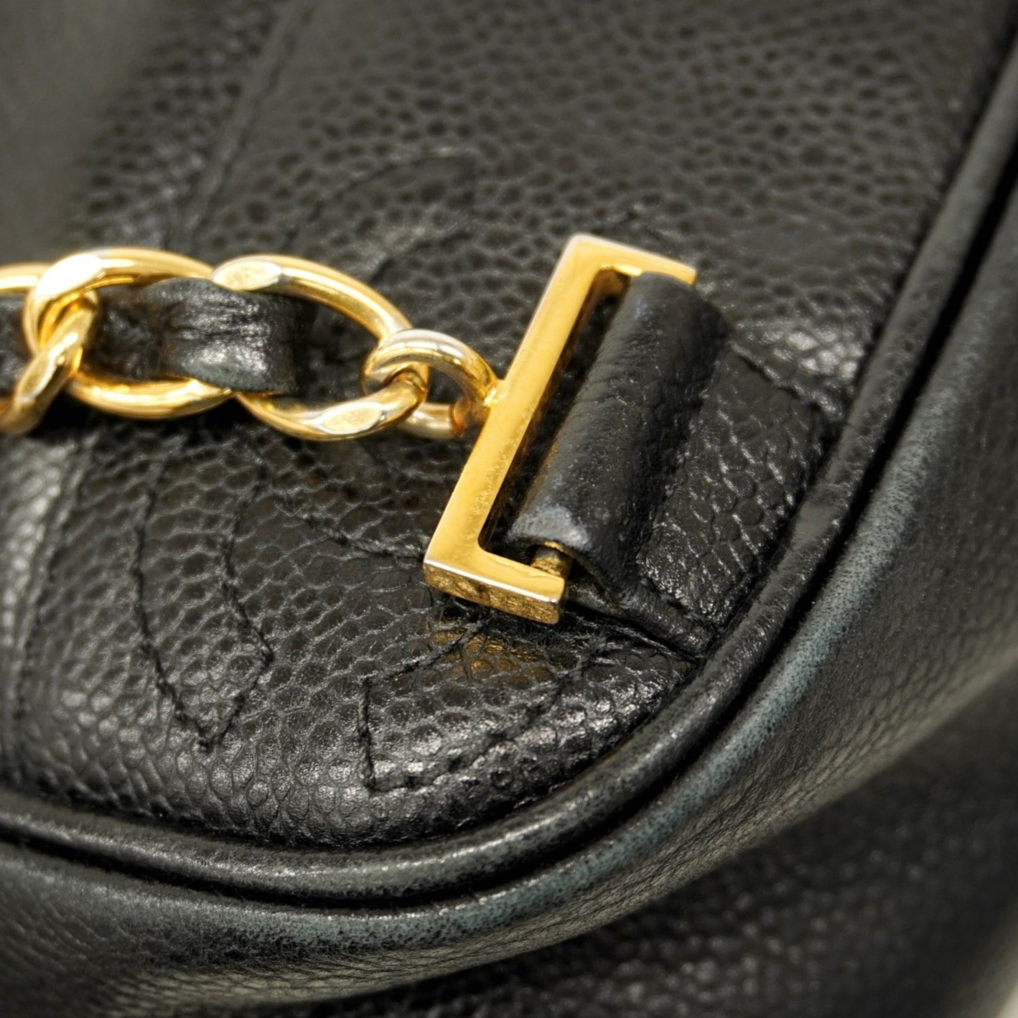 Chanel Black Grained Calfskin Backpack (Pre-Owned)