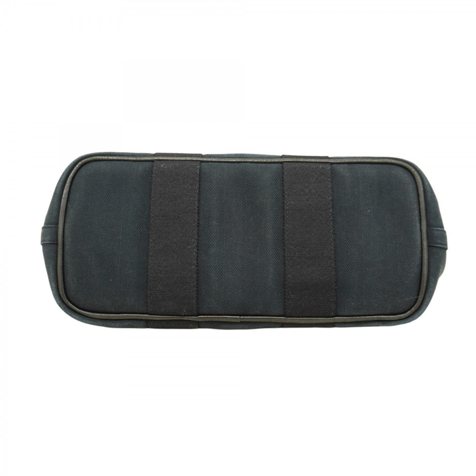 Hermes Black Toile Chevron Handbag (Pre-Owned)
