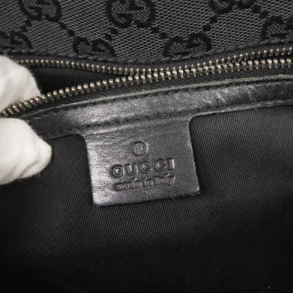 Gucci Black Canvas Tote Bag (Pre-Owned)