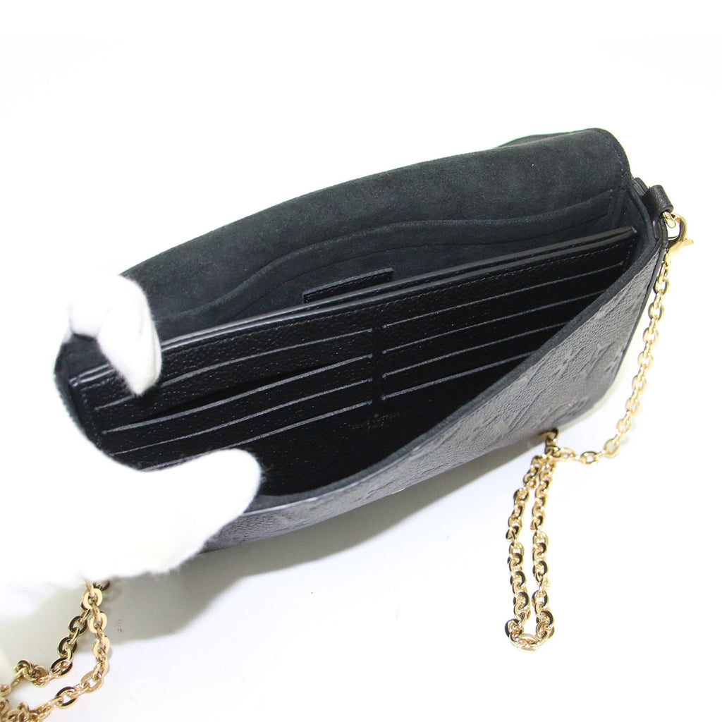 Louis Vuitton Black Monogram Empreinte Pochette Shoulder Bag (Pre-Owned)
