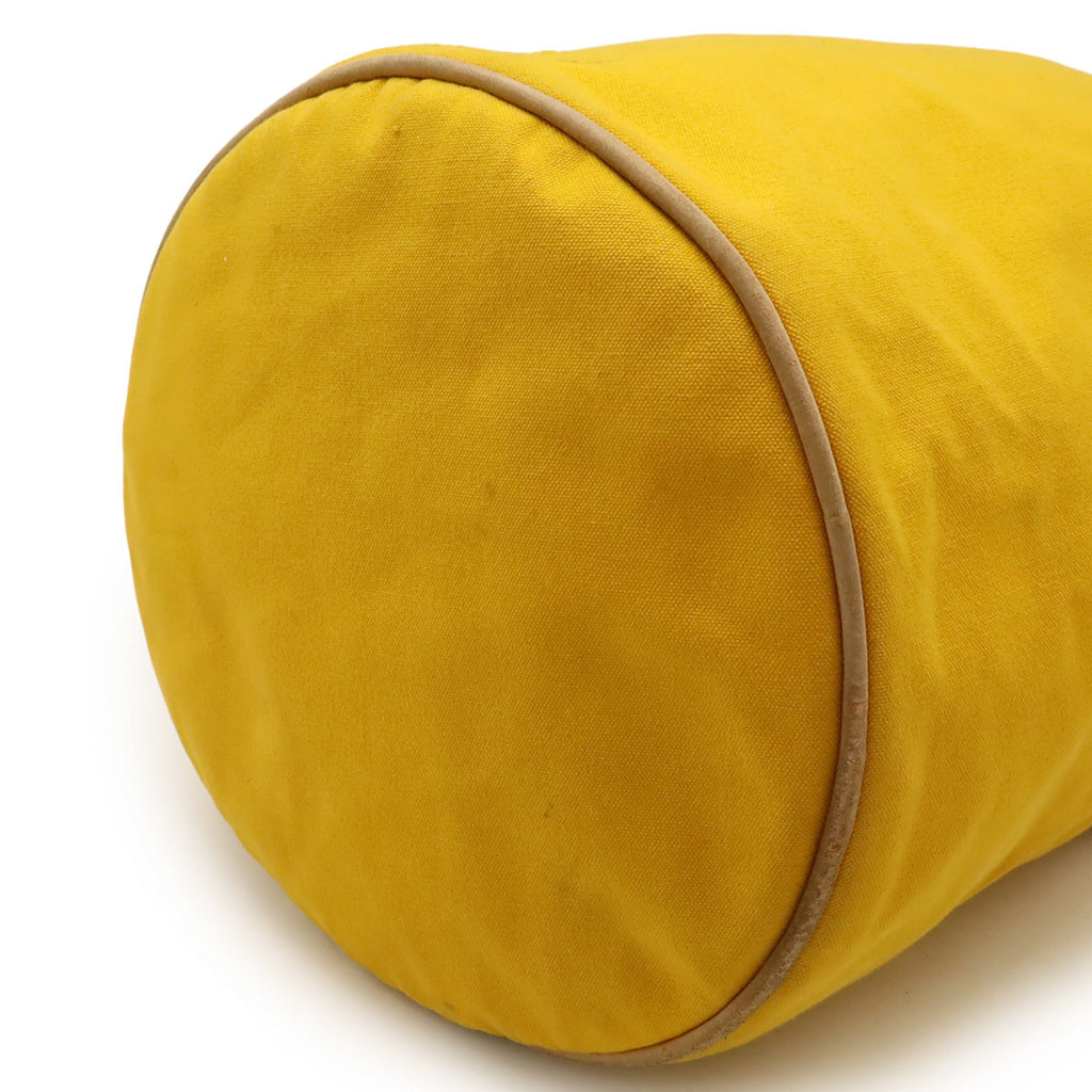 Hermes Mustard Canvas Leather Shoulder Bag (Pre-Owned)