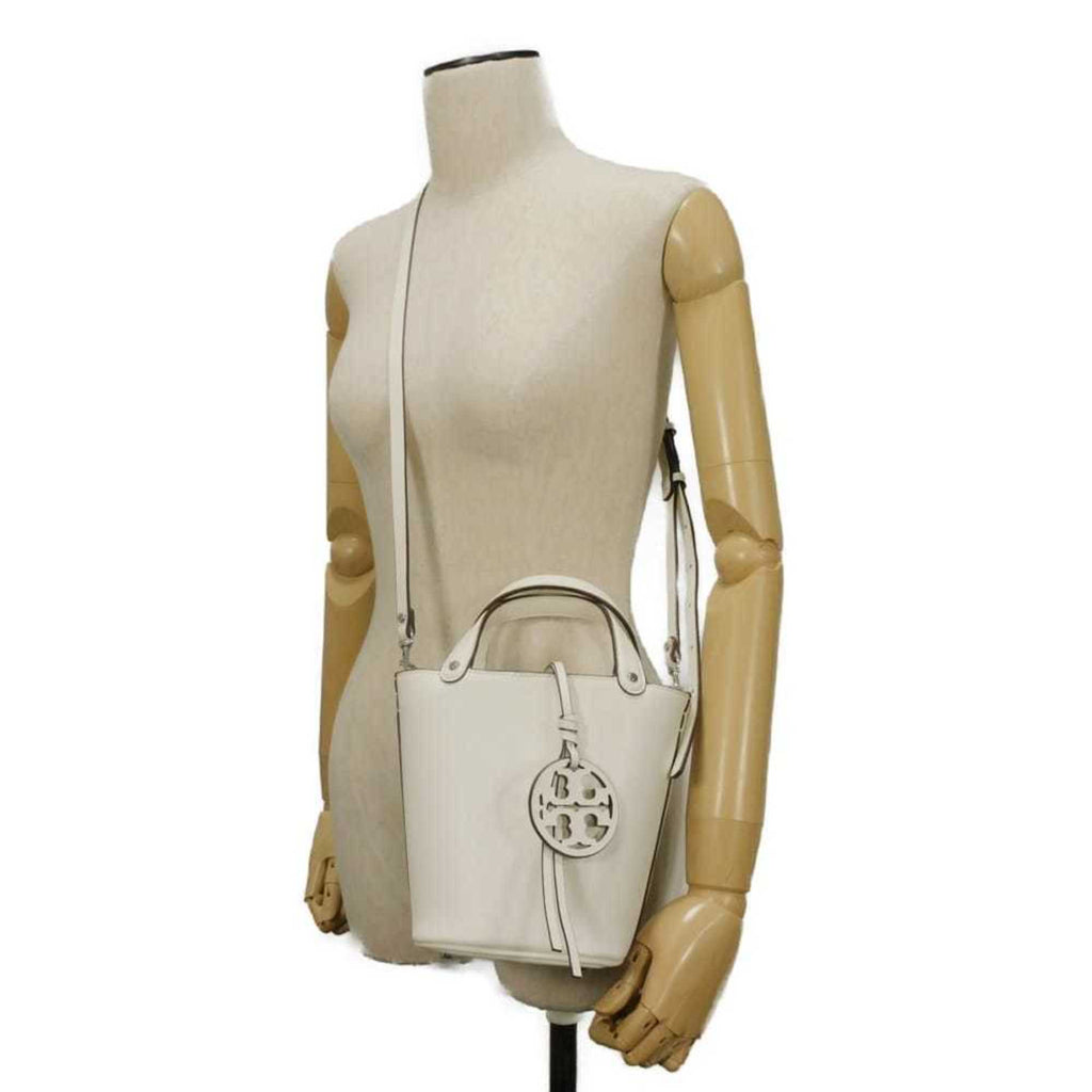 Tory Burch White Leather Handbag Shoulder Bag (Pre-Owned)