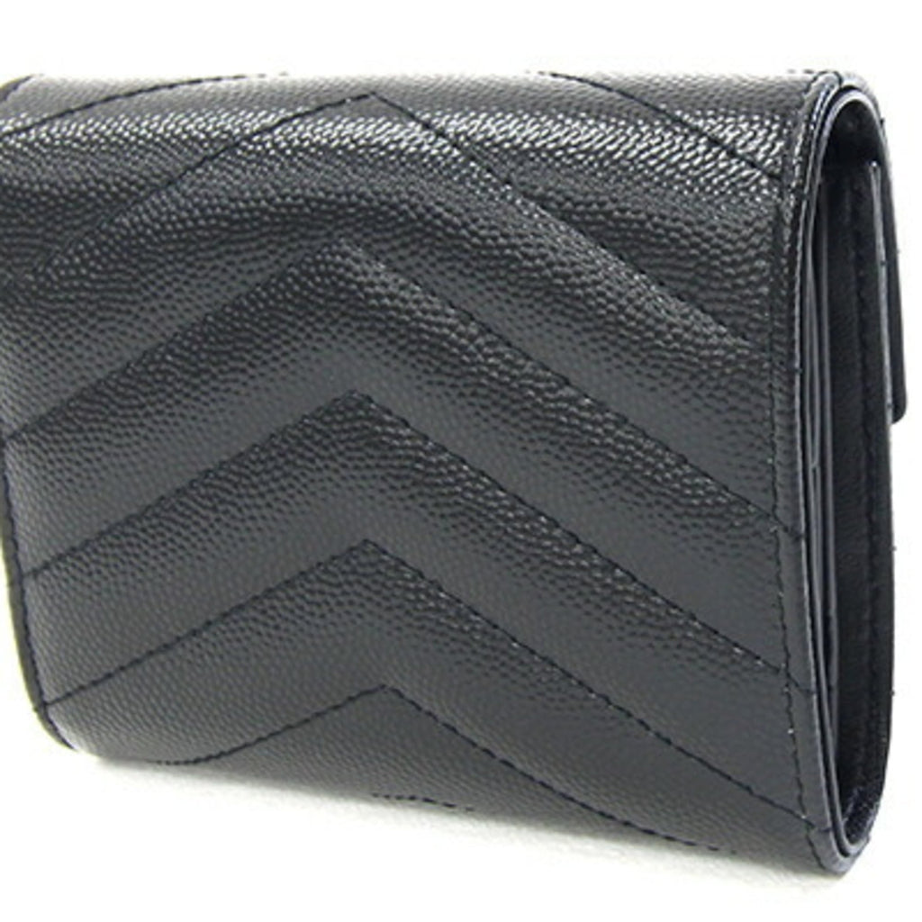 Saint Laurent Black Leather Wallet (Tri-Fold) (Pre-Owned)