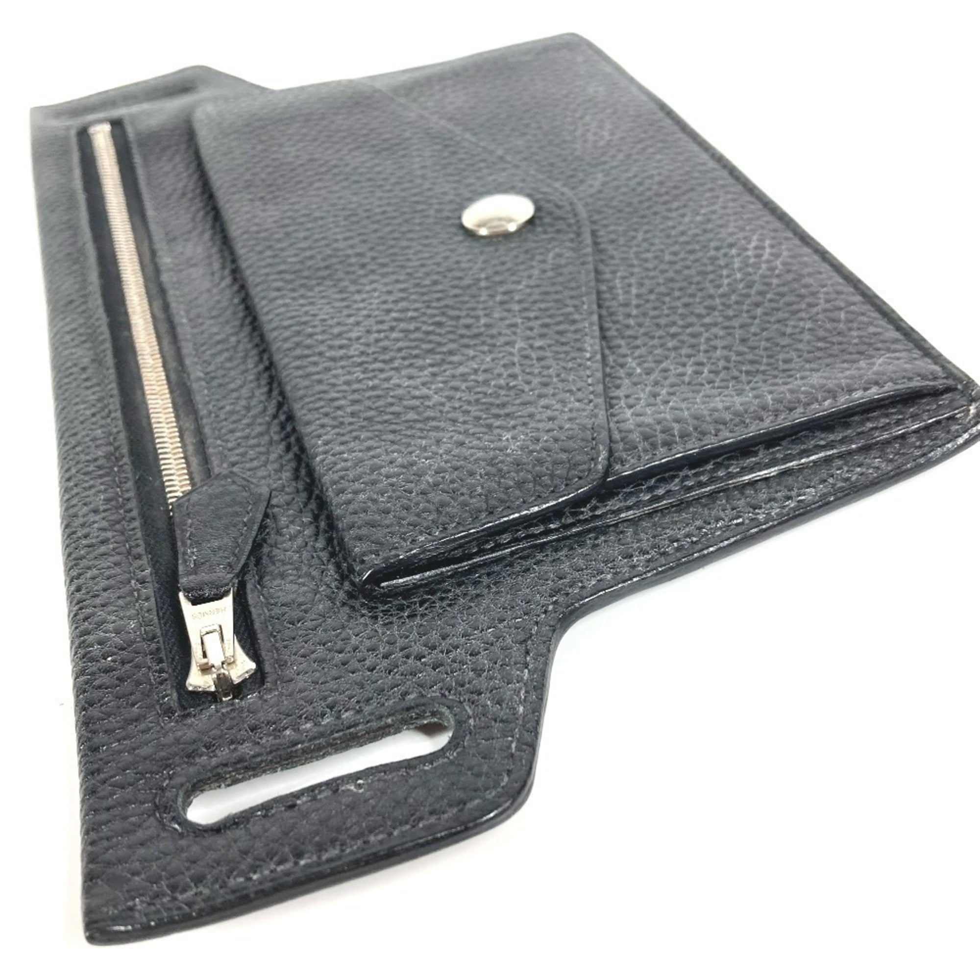 Hermes Black Leather Fanny Pack (Pre-Owned)