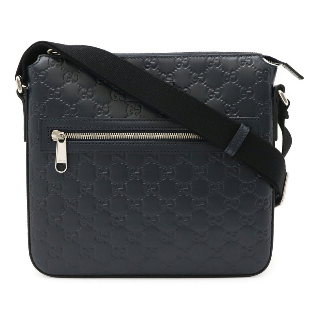 Gucci Guccissima Black Gg Leather Shoulder Bag (Pre-Owned)