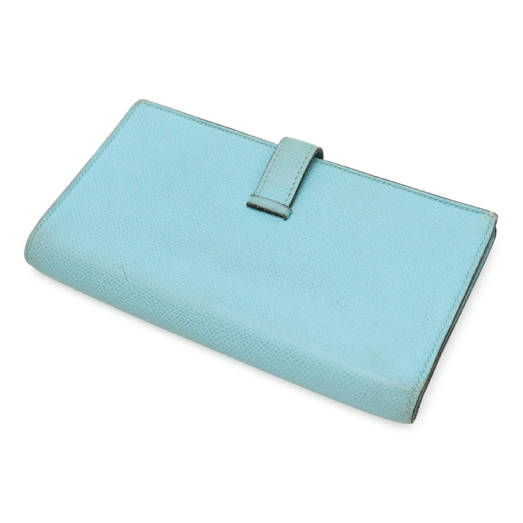 Hermes Blue Atoll Epsom Leather Long Wallet (Bi-Fold) (Pre-Owned)