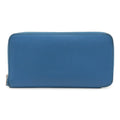 Hermes Silk'in Blue Epsom Leather Silk Long Wallet (Bi-Fold) (Pre-Owned)