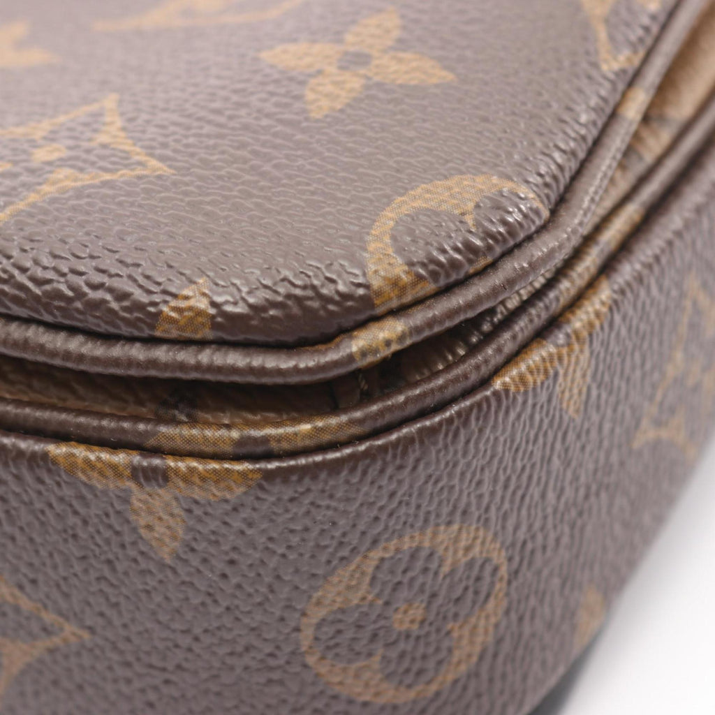 Louis Vuitton Black Brown Coated Canvas Monogram Reverse Pvc Leather Handbag Pochette (Pre-Owned)