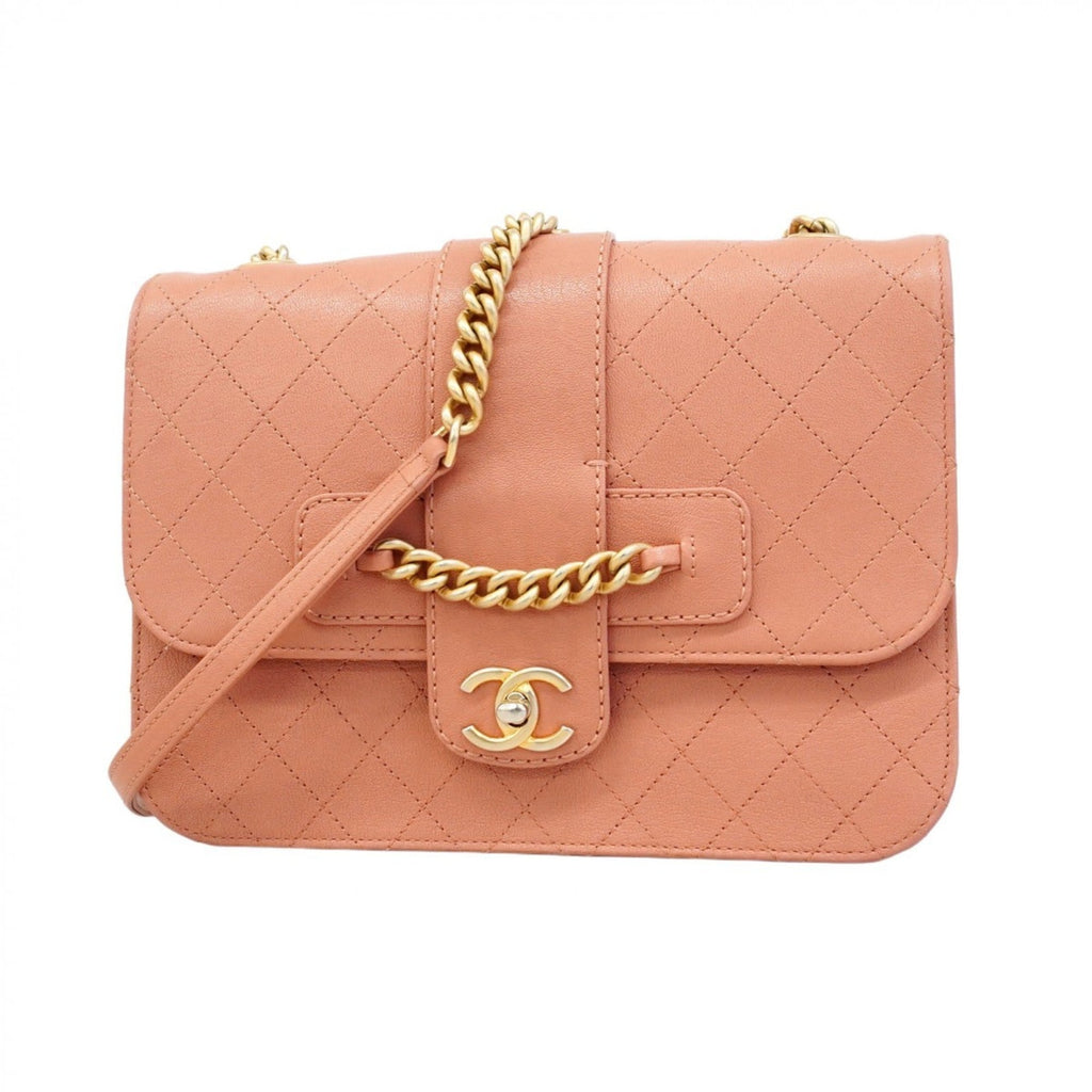 Chanel Pink Leather Shoulder Bag (Pre-Owned)