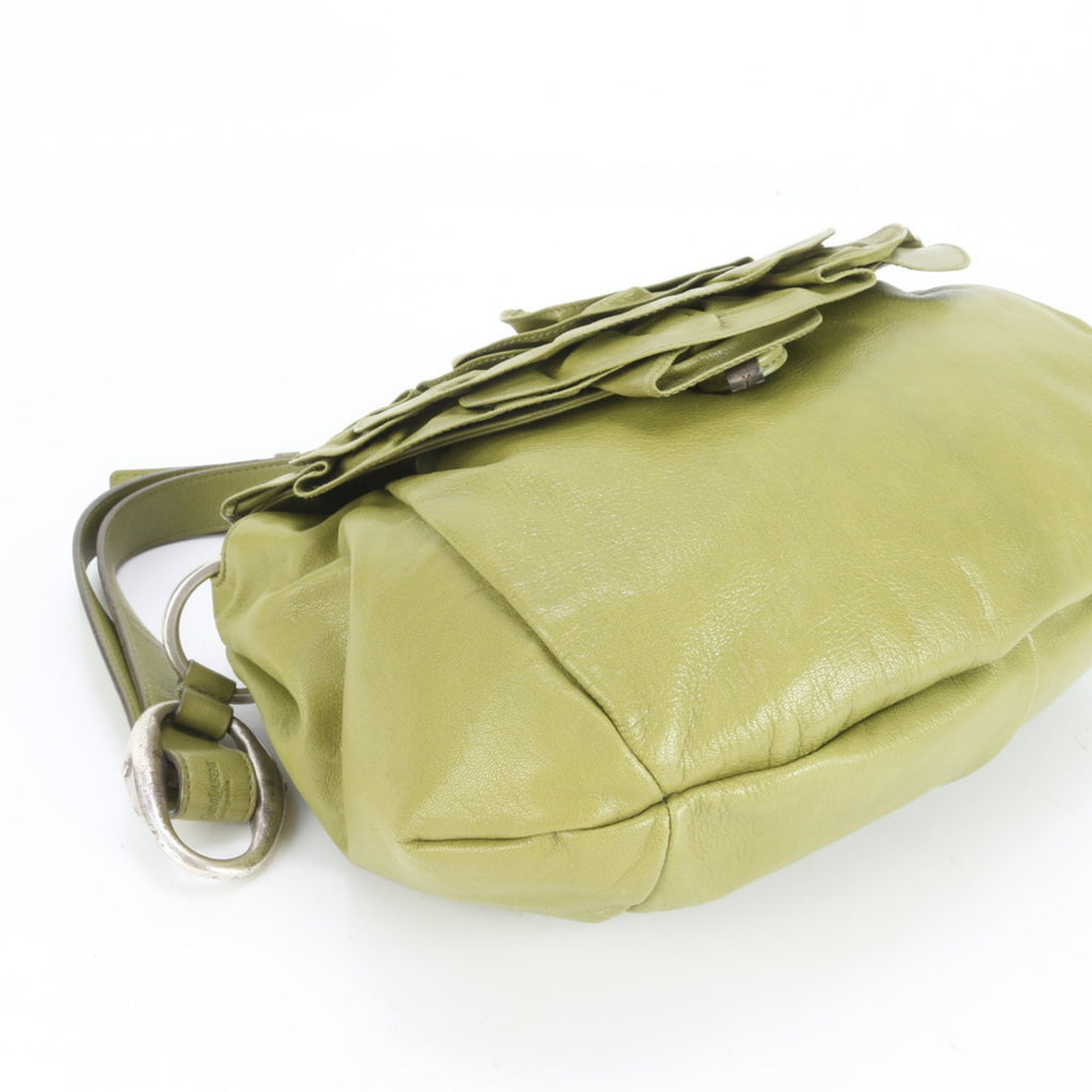 Yves Saint Laurent Green Leather Shoulder Bag (Pre-Owned)