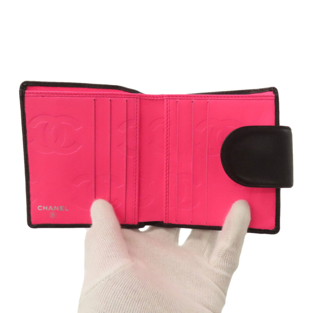 Chanel Black Leather Wallet (Bi-Fold) (Pre-Owned)