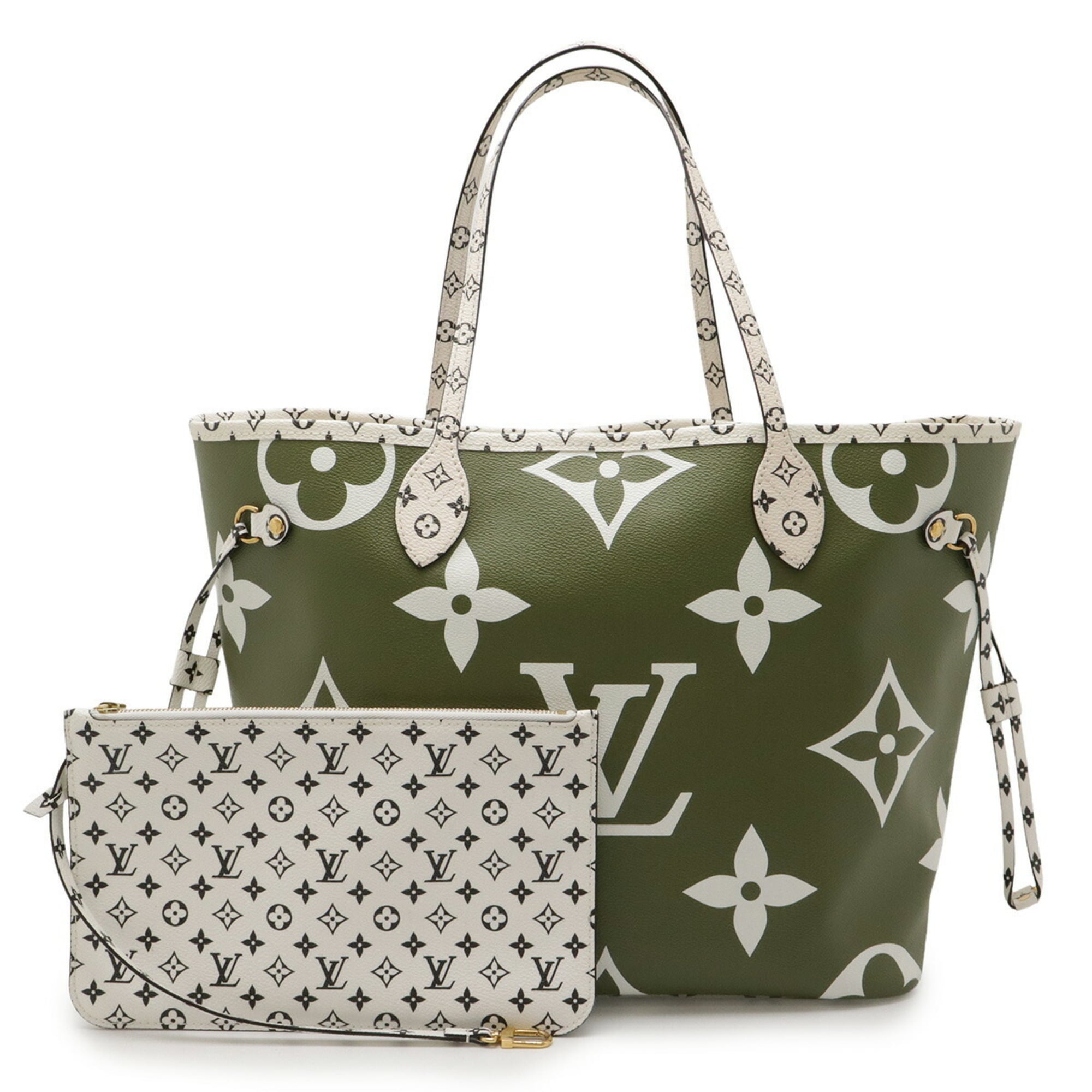 Louis Vuitton Monogram Beige Khaki Monogram Shoulder Bag Tote Bag (Pre-Owned)