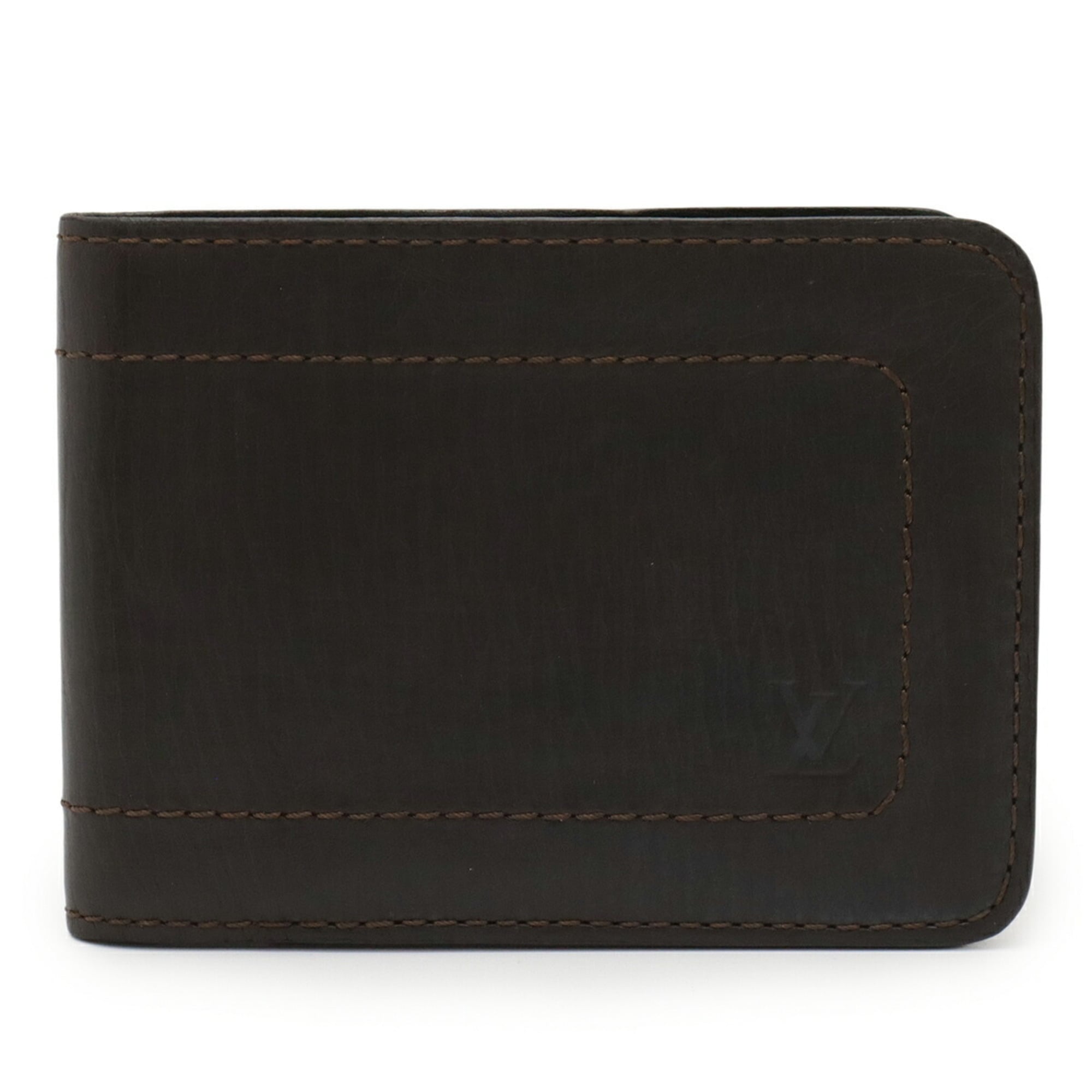 Louis Vuitton Brown Coffee Utah Leather Wallet (Bi-Fold) (Pre-Owned)
