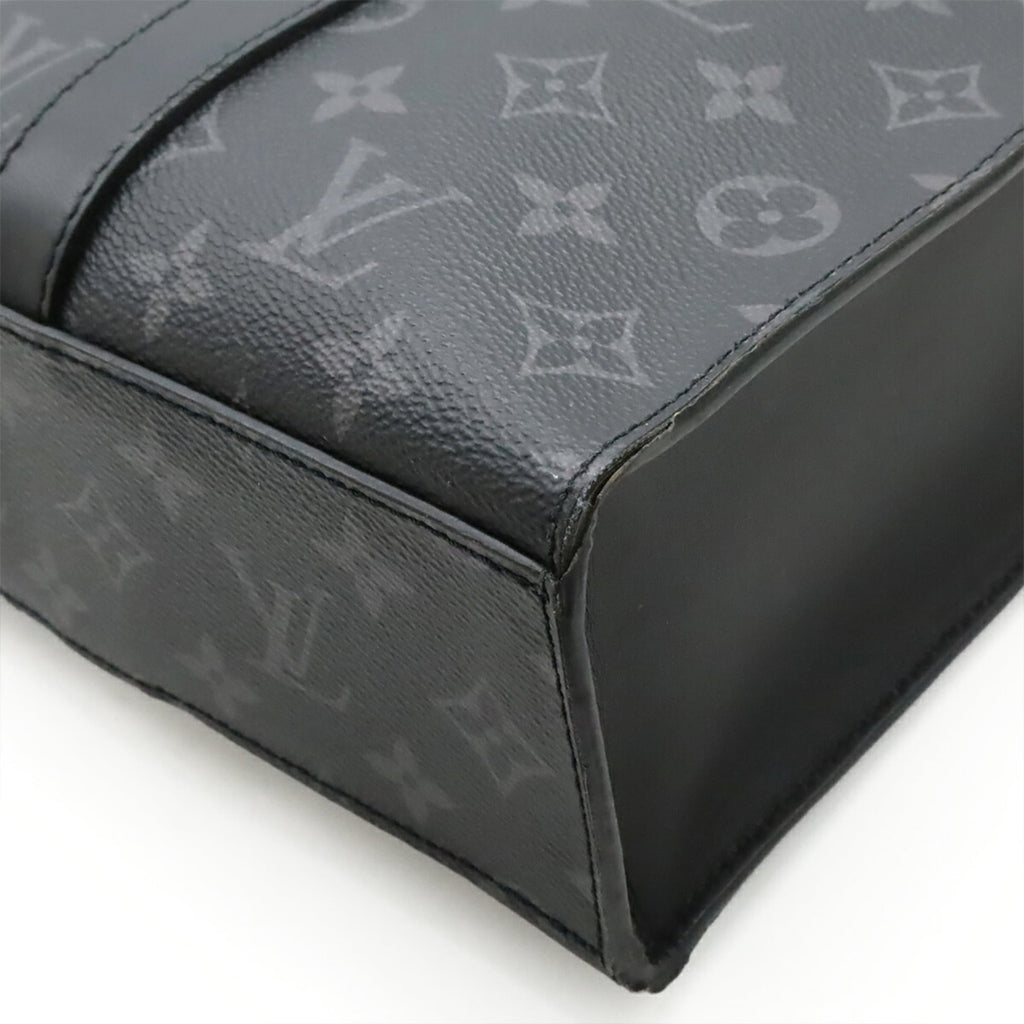 Louis Vuitton Monogram Eclipse Black Gray Monogram Eclipse Leather Handbag Shoulder Bag Tote Bag (Pre-Owned)