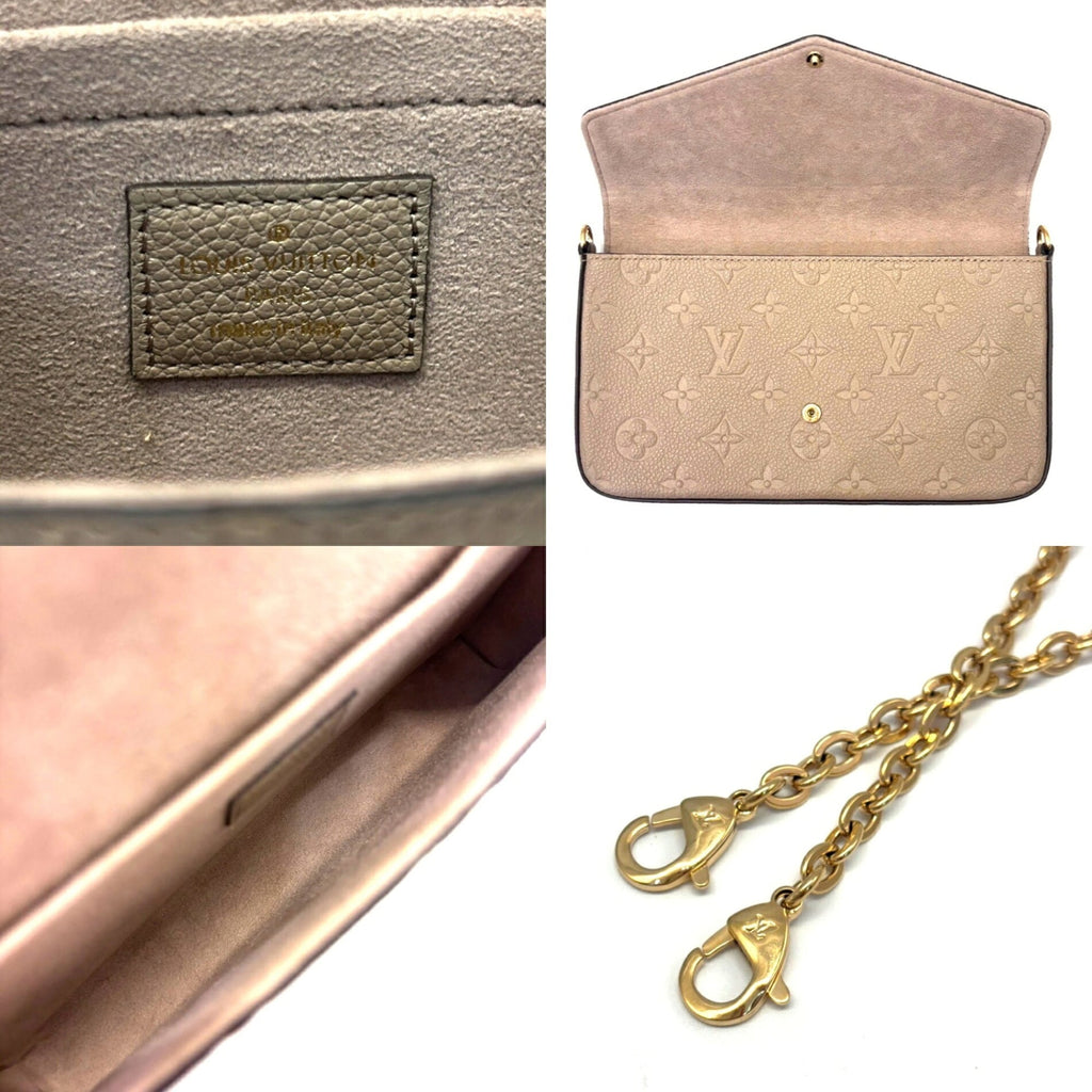 Louis Vuitton Monogram Empreinte Tourterelle Monogram Empreinte Pochette Shoulder Bag (Pre-Owned)
