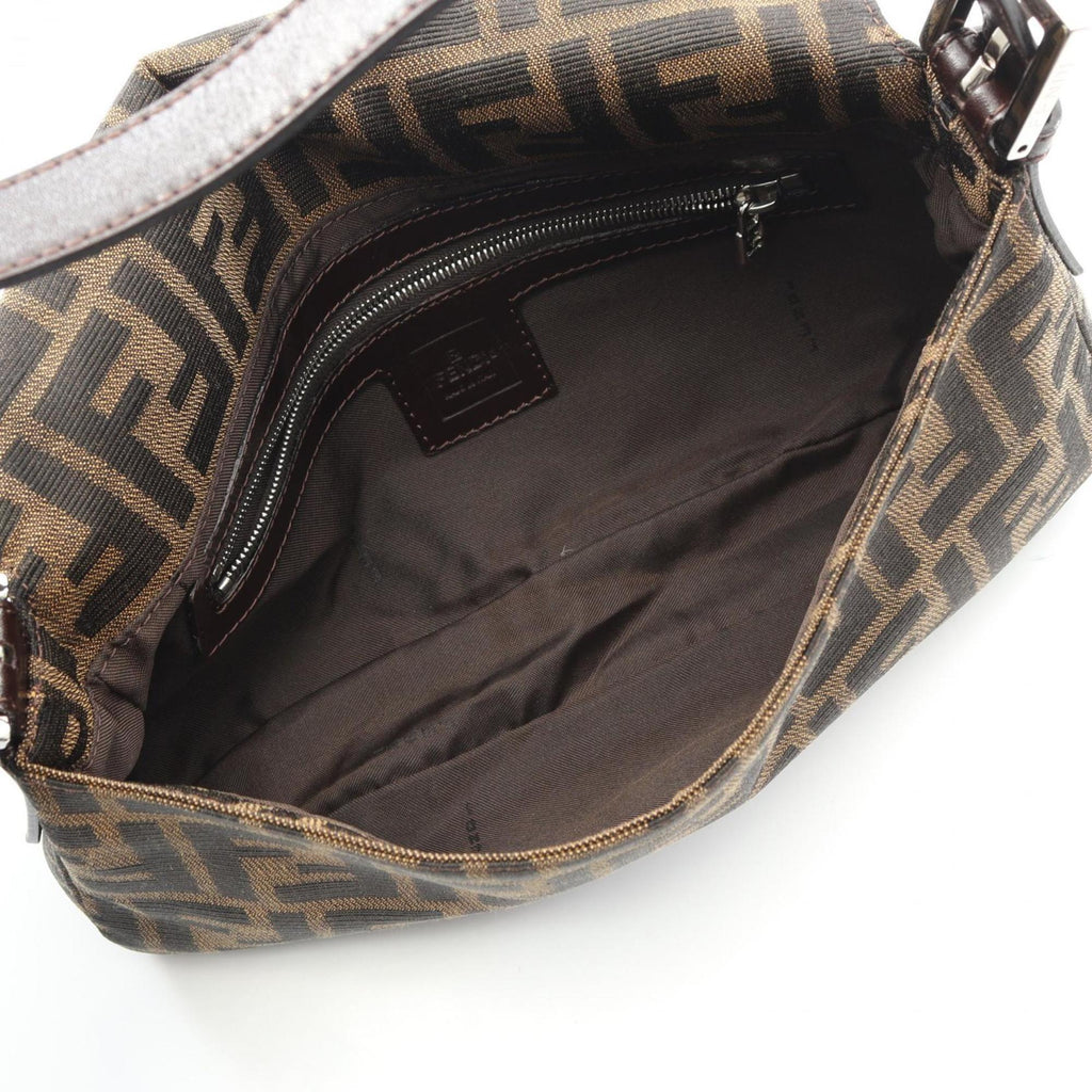Fendi Brown Canvas Leather Handbag (Pre-Owned)