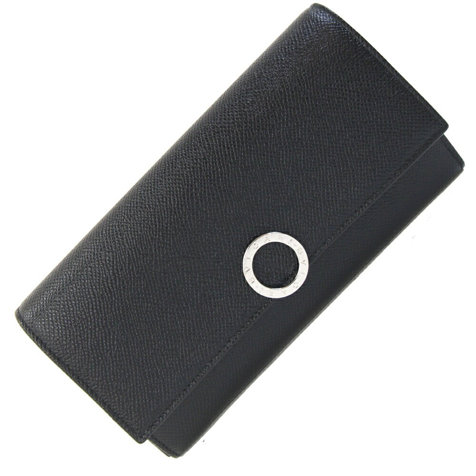 Bvlgari Black Leather Long Wallet (Bi-Fold) (Pre-Owned)