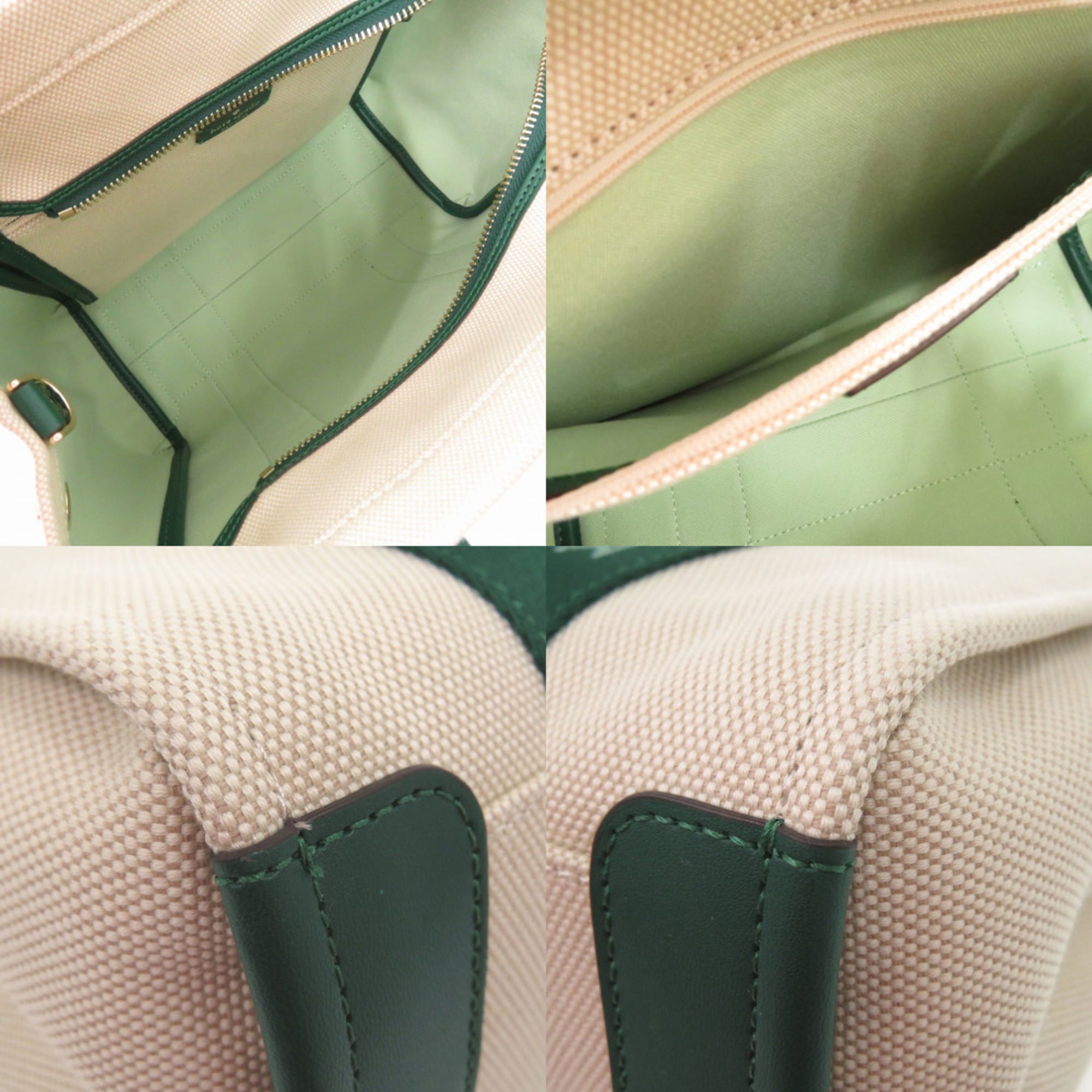 Kate Spade Beige Canvas Leather Shoulder Bag (Pre-Owned)