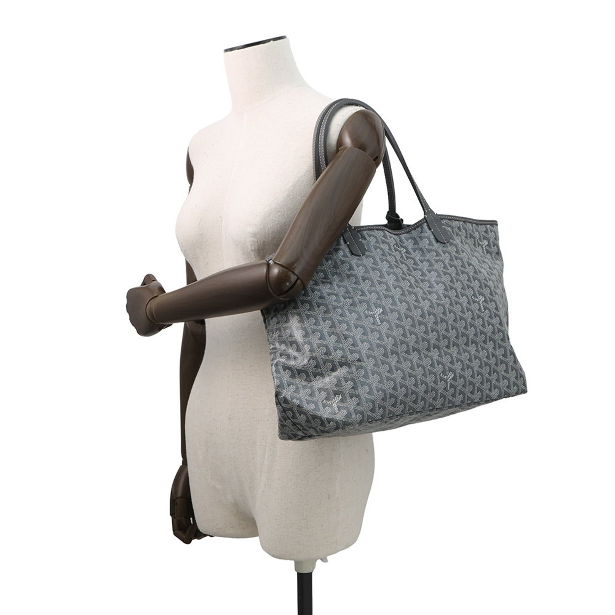 Goyard Gray Pvc Leather Tote Bag (Pre-Owned)