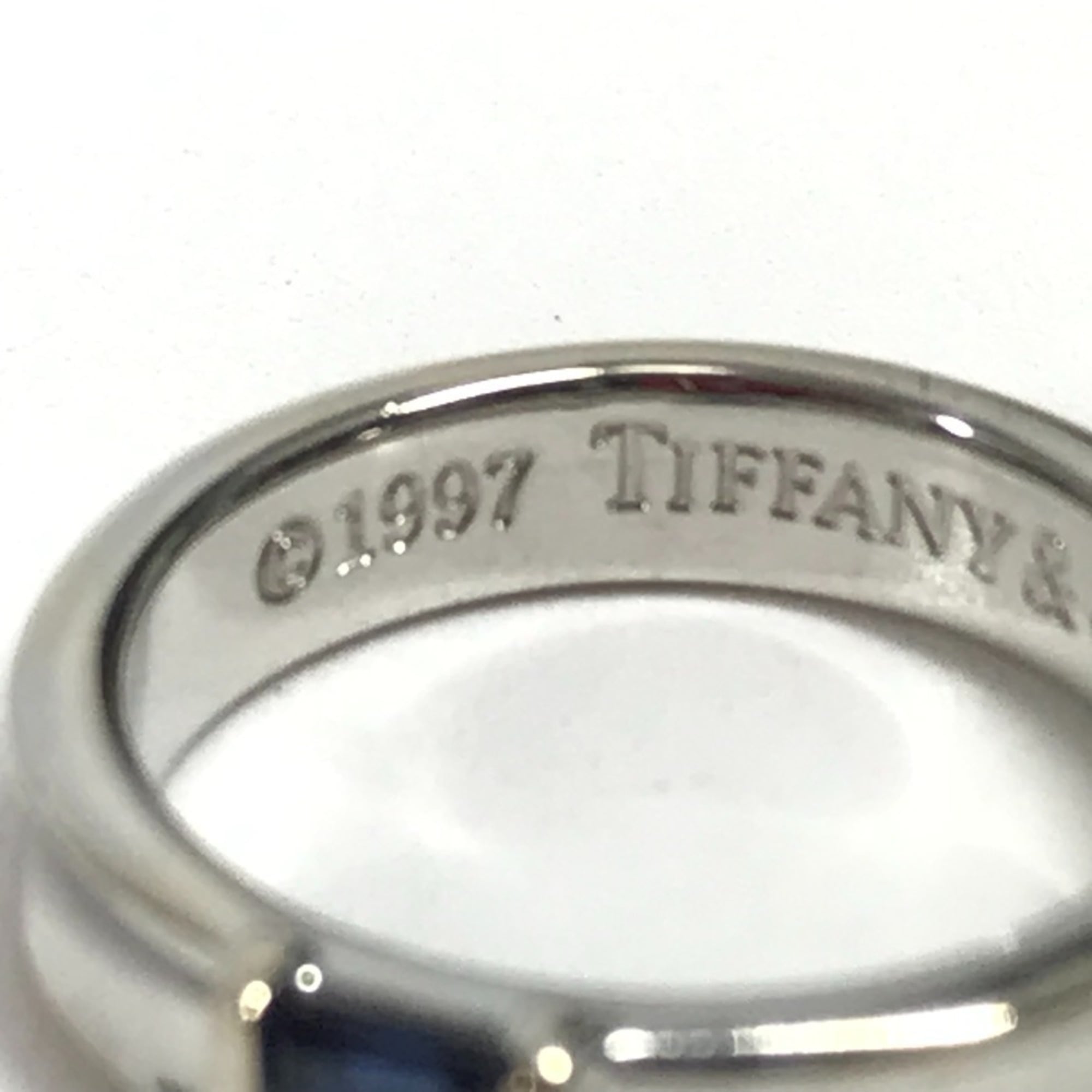 Tiffany Silver White Gold (18K) Band Ring (Pre-Owned)