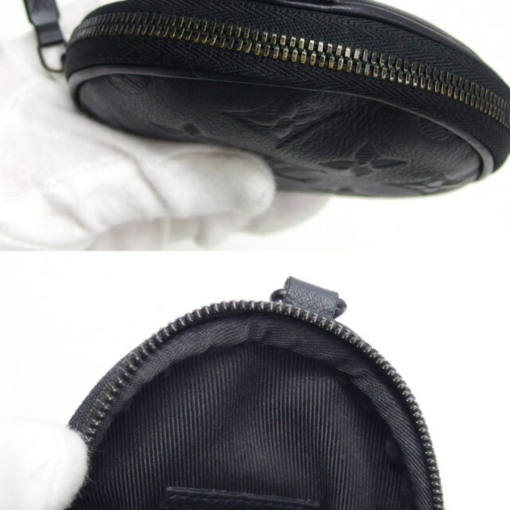 Louis Vuitton Black Noir Monogram Shadow Leather Shoulder Bag Sling Bag (Pre-Owned)