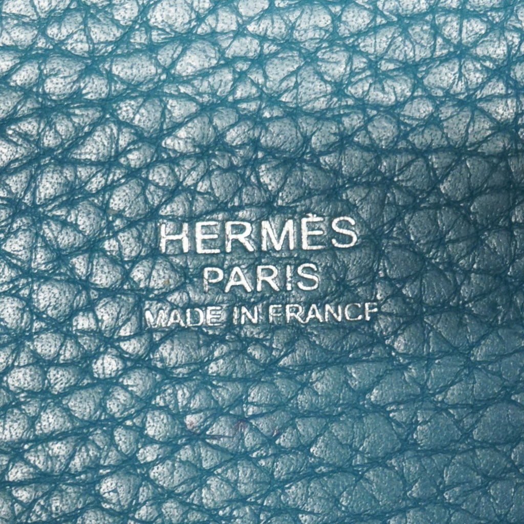 Hermes Blue Jean Taurillon Clemence Leather Handbag (Pre-Owned)