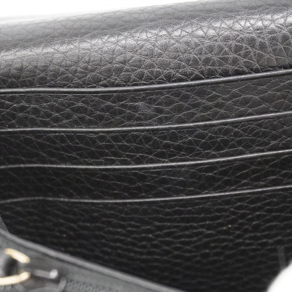 Gucci Black Leather Long Wallet (Bi-Fold) (Pre-Owned)