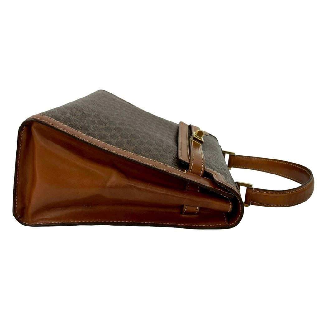 Celine Brown Leather Pvc Handbag Tote Bag (Pre-Owned)