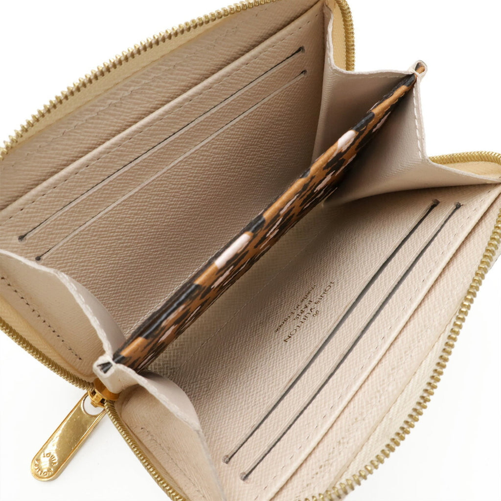 Louis Vuitton Cream Leopard Monogram Canvas Coin Purse/Coin Case (Pre-Owned)