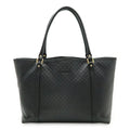 Gucci Black Leather Shoulder Bag Tote Bag (Pre-Owned)