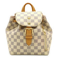 Louis Vuitton Ivory Damier Azur Canvas Backpack Shoulder Bag (Pre-Owned)