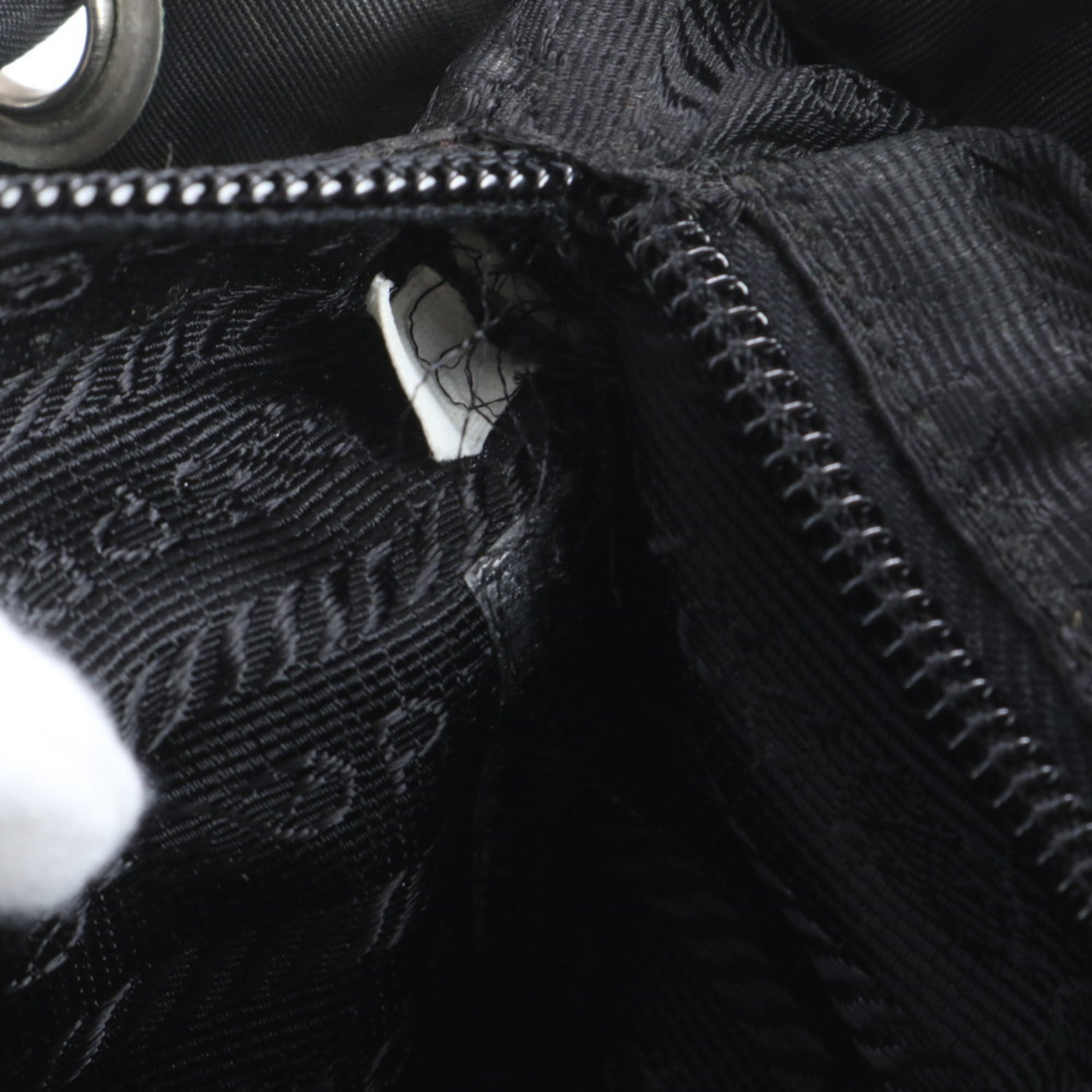 Prada Black Leather Nylon Backpack (Pre-Owned)