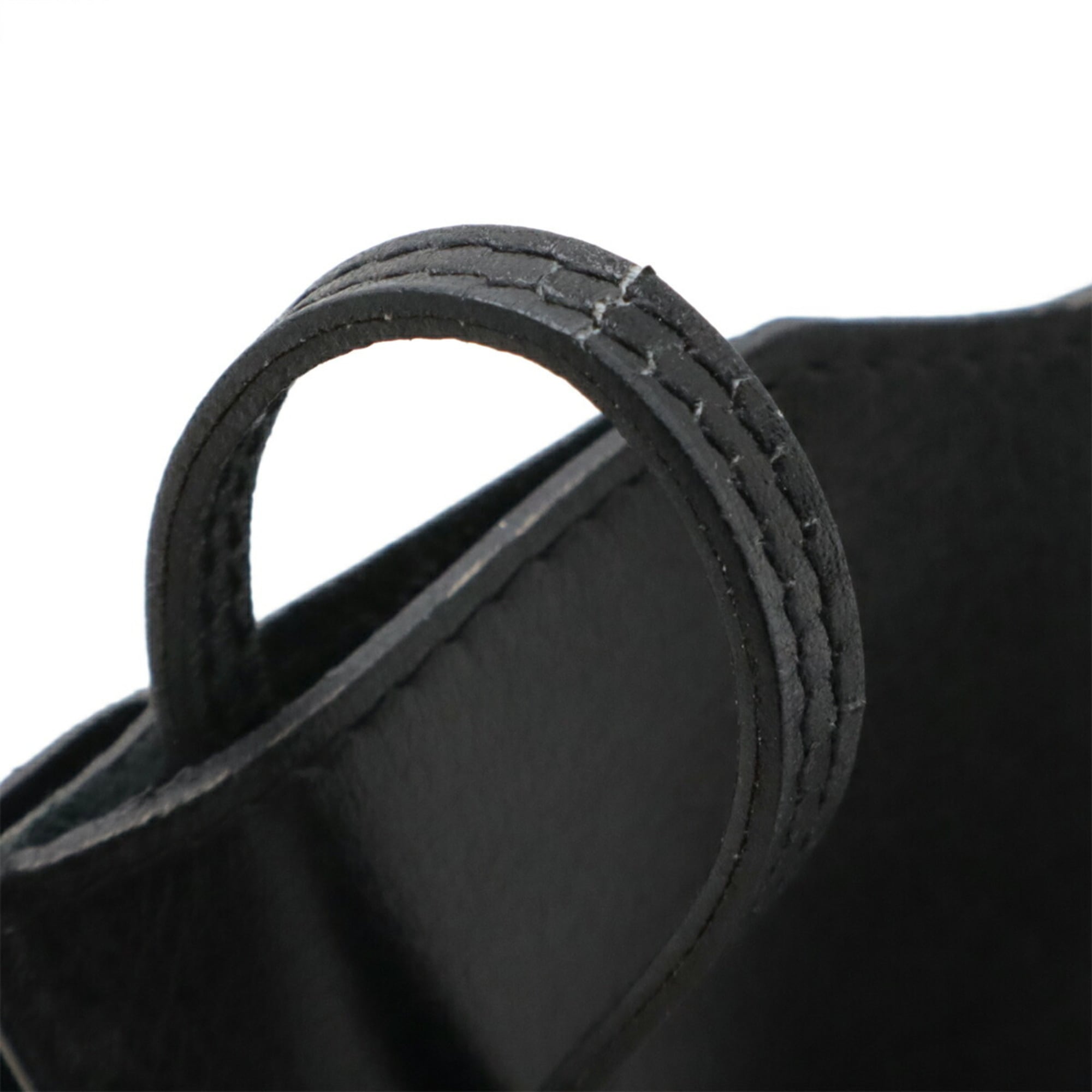 Hermes Onimaitou Black Leather Pochette Shoulder Bag (Pre-Owned)