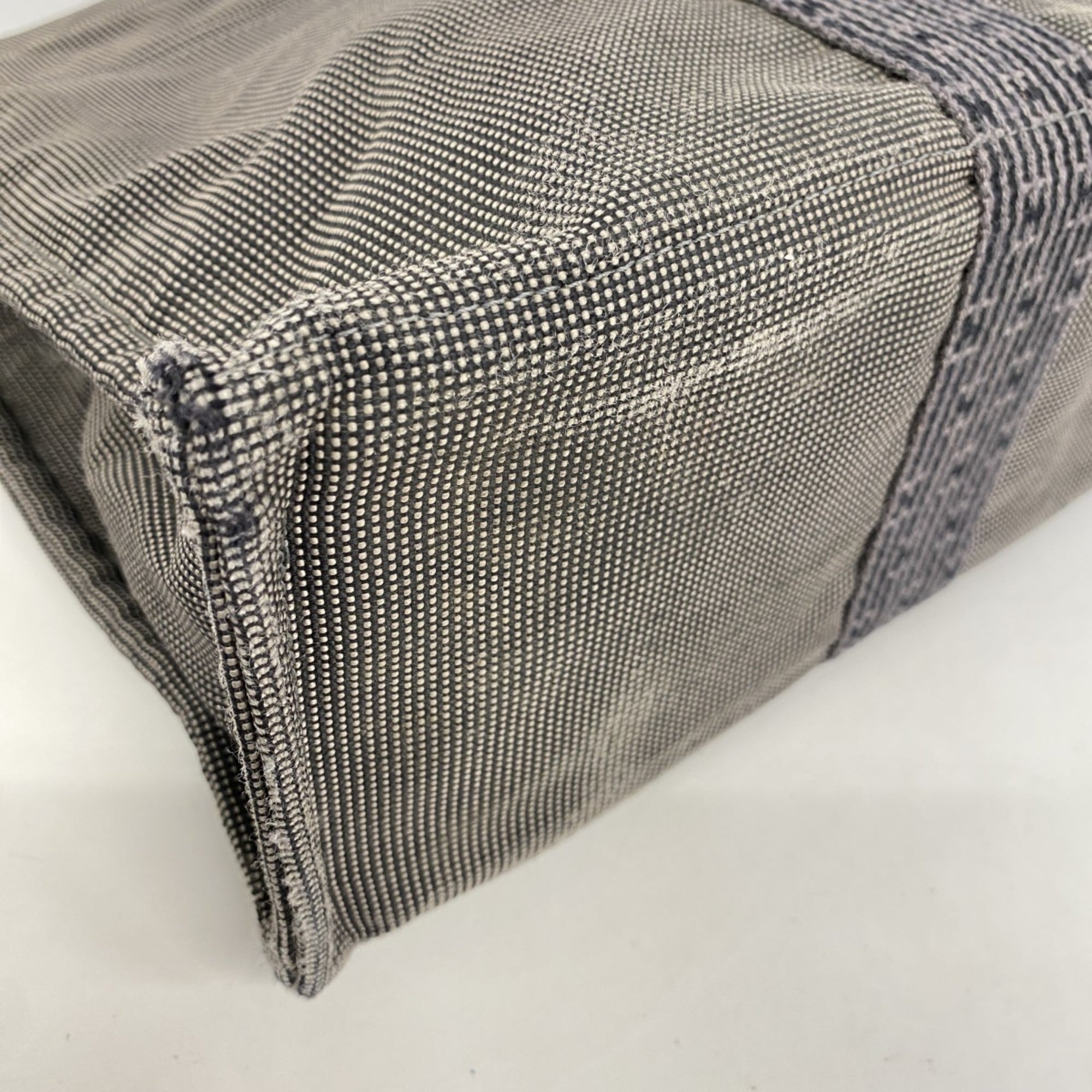 Hermes Gray Canvas Tote Bag (Pre-Owned)