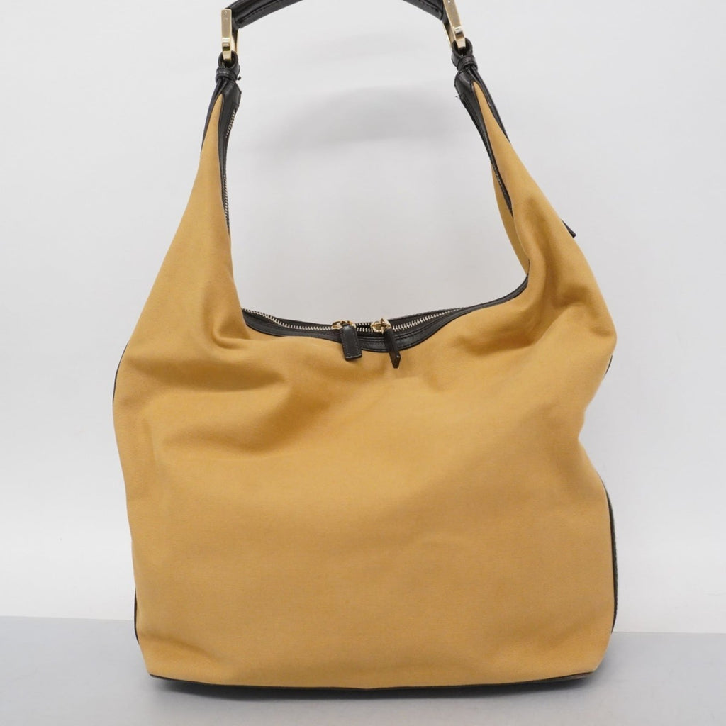 Gucci Beige Canvas Shoulder Bag (Pre-Owned)