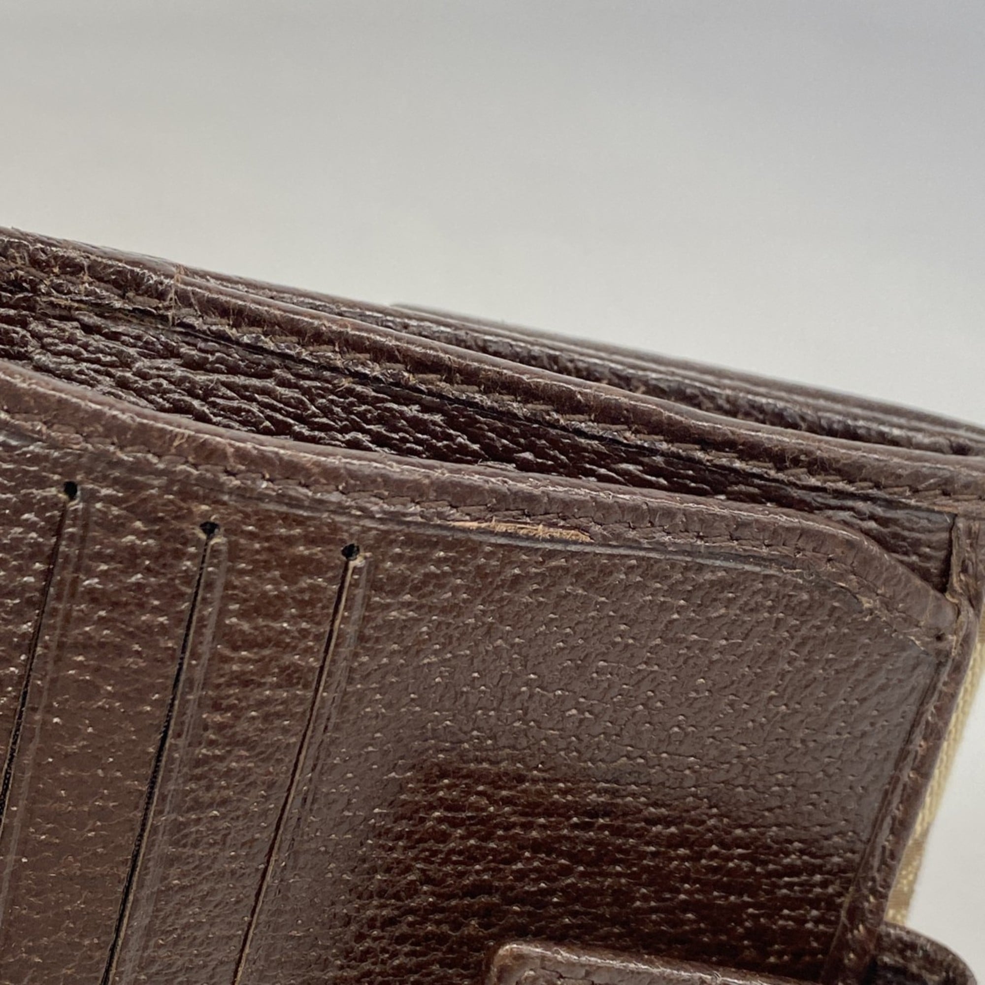 Gucci Brown Canvas Wallet (Bi-Fold) (Pre-Owned)