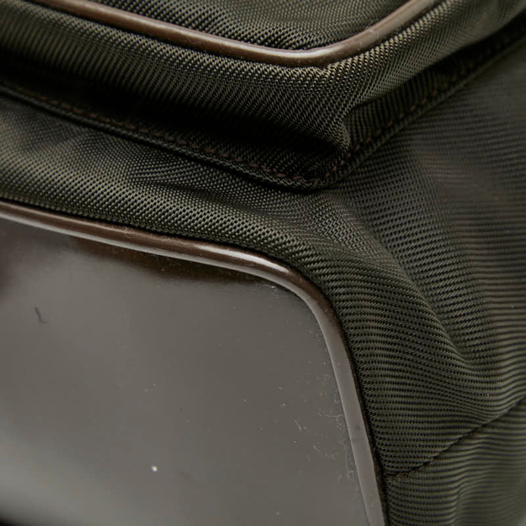 Gucci Brown Nylon Patent Leather Backpack (Pre-Owned)