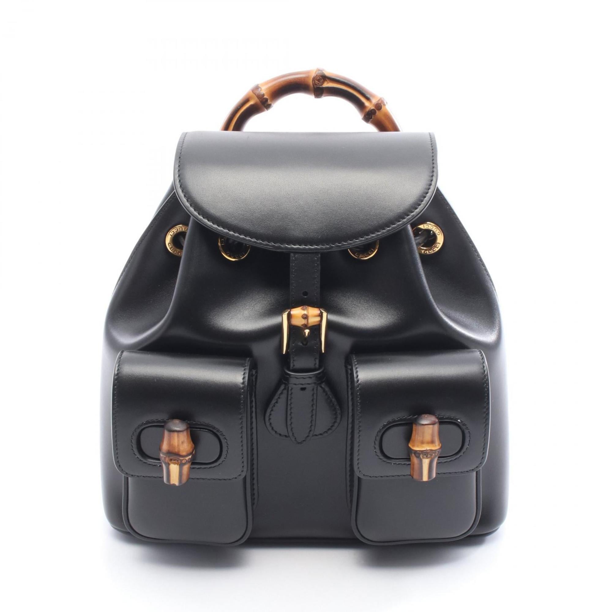 Gucci Black Leather Backpack (Pre-Owned)