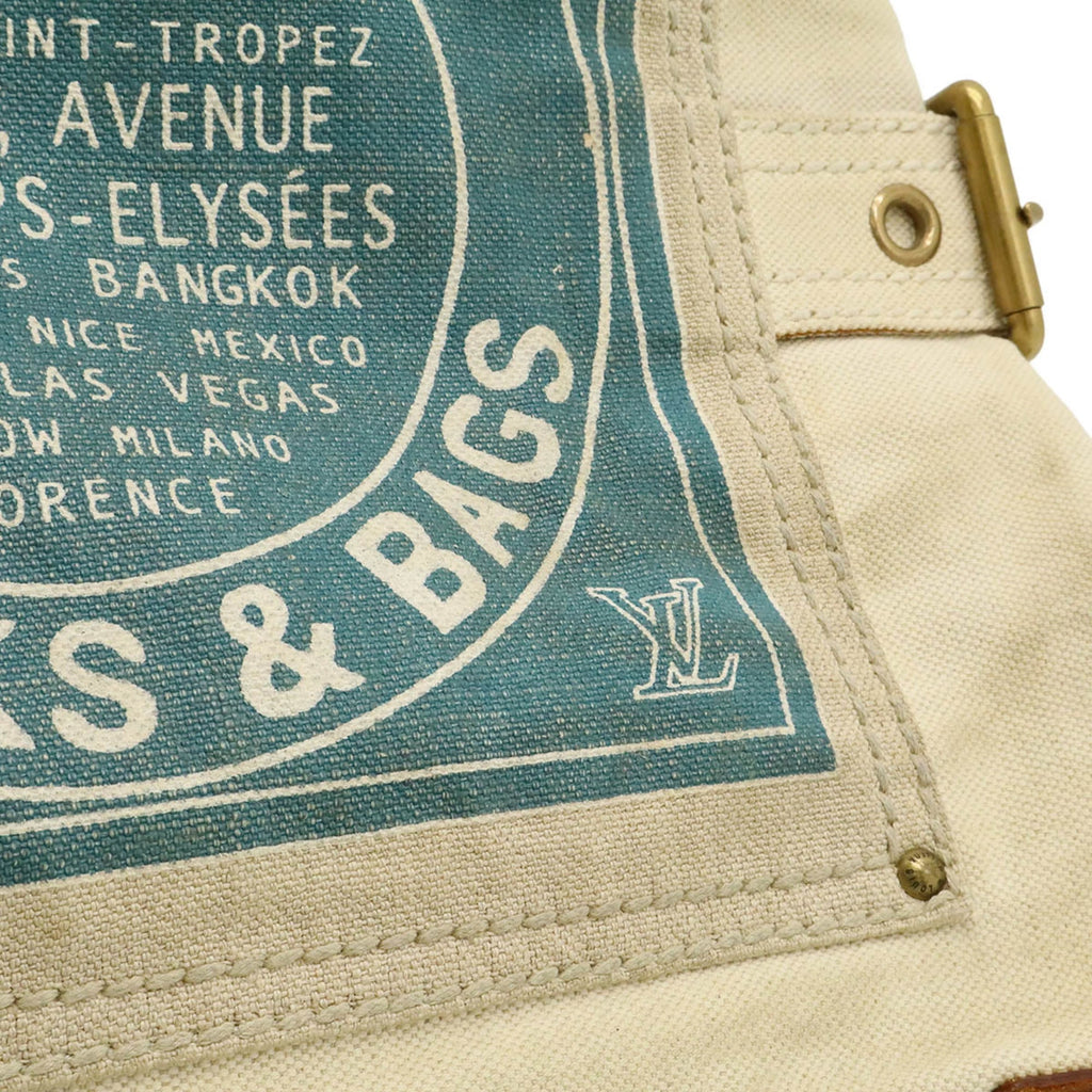 Louis Vuitton Blue Natural Canvas Shoulder Bag Tote Bag (Pre-Owned)
